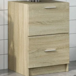 vidaXL Wastafelkast 40x37x59 cm bewerkt hout sonoma eikenkleurig