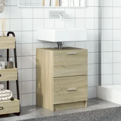 vidaXL Wastafelkast 40x37x59 cm bewerkt hout sonoma eikenkleurig