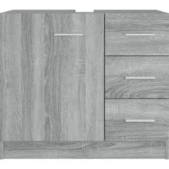 vidaXL Wastafelkast 63x30x54 cm bewerkt hout grijs sonoma eikenkleurig