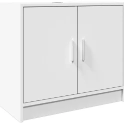 vidaXL Wastafelkast 63x29x55 cm bewerkt hout wit