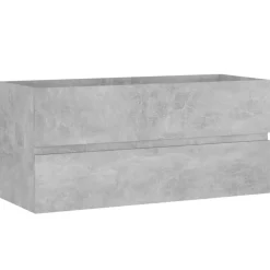 vidaXL Wastafelkast 100x38,5x45 cm bewerkt hout betongrijs