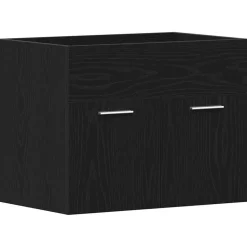 vidaXL Wastafelkast 60x38,5x46 cm bewerkt hout zwart eikenkleurig