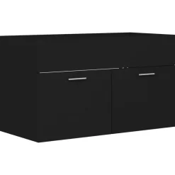 vidaXL Wastafelkast 80x38,5x46 cm bewerkt hout zwart