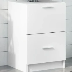 vidaXL Wastafelkast 40x37x59 cm bewerkt hout wit