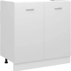 vidaXL Wastafelonderkast Lyon 80x46x81,5 cm bewerkt hout wit