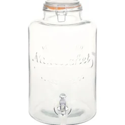 vidaXL Waterdispenser XXL met kraan 8 L glas transparant