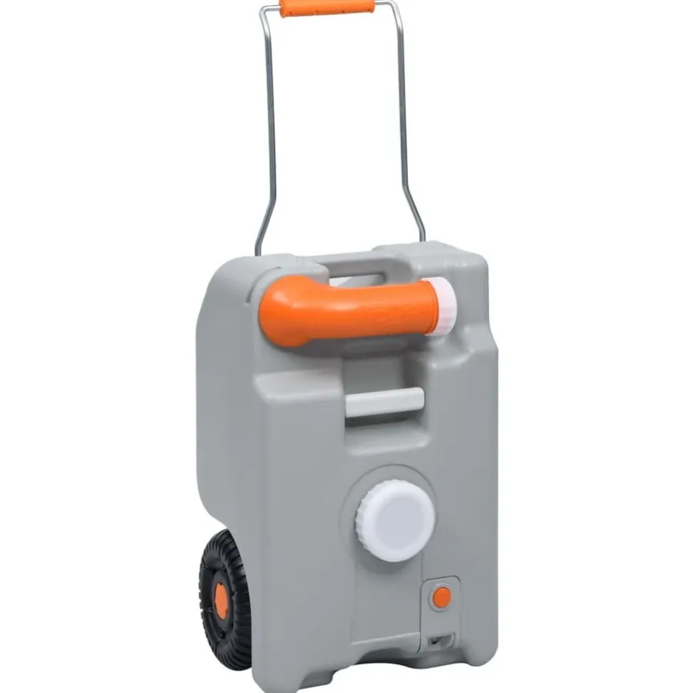 vidaXL Watertank op wielen 25 L grijs