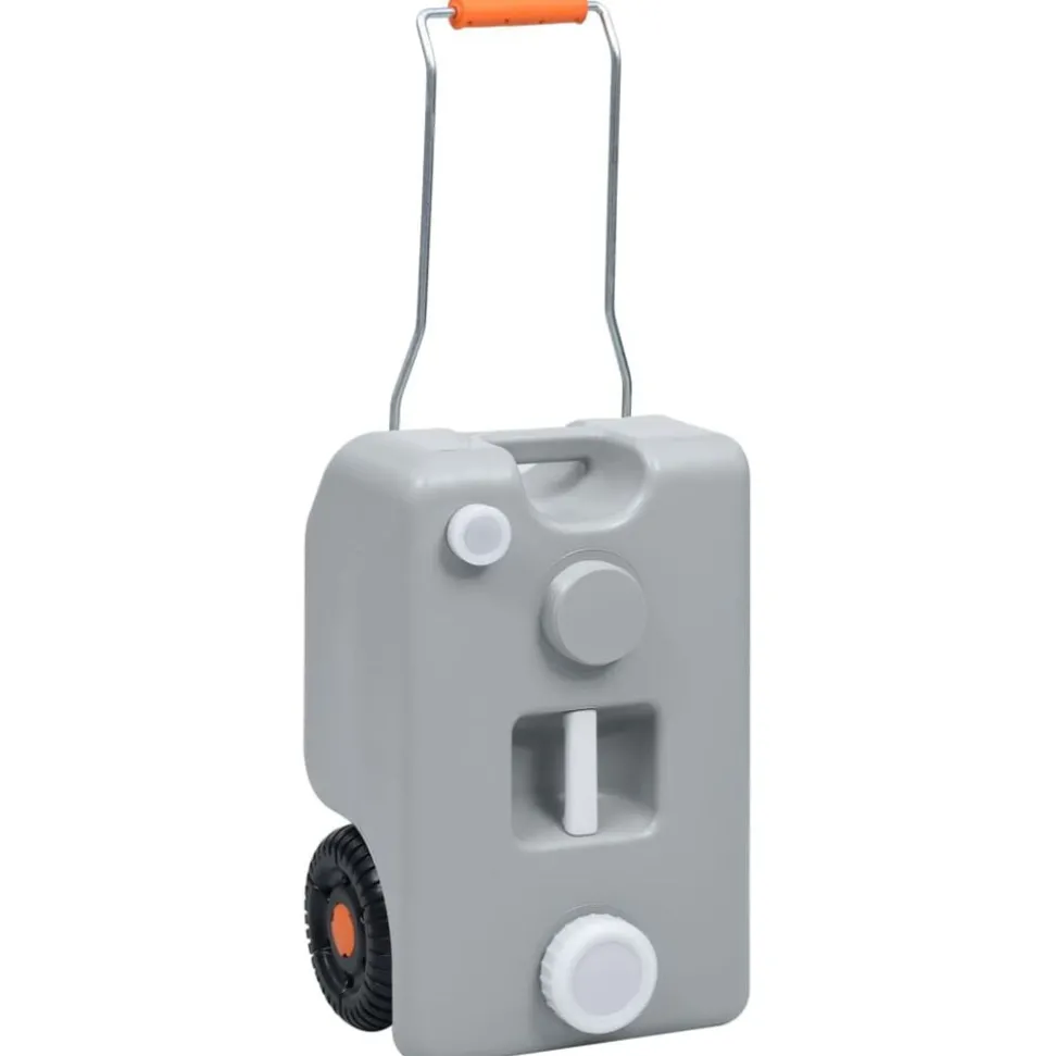 vidaXL Watertank op wielen 25 L grijs