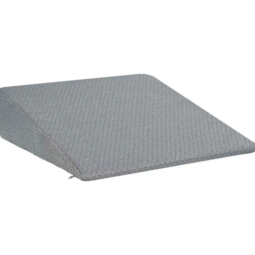 vidaXL Wedge Kussen Effen Grijs 69 x 64 x 19 cm Traagschuim