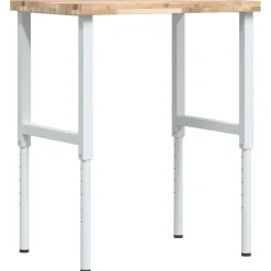 vidaXL Werkbank rechthoekig 80x60x(73-99,5) cm massief acaciahout