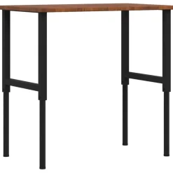 vidaXL Werkbank rechthoek 100x60x(71,5-98) cm eikenhout donkerbruin