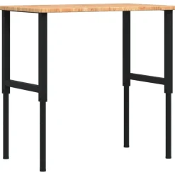 vidaXL Werkbank rechthoek 100x60x(71,5-98) cm eikenhout lichtbruin