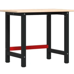 vidaXL Werkbank rechthoekig 100x60x81,5 cm massief eikenhout