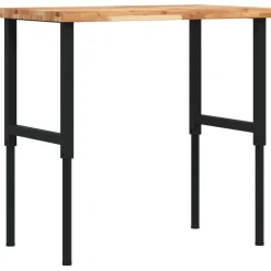 vidaXL Werkbank rechthoekig 100x60x(73-99,5) cm massief acaciahout