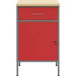 vidaXL Werkbank Rood en Grijs 50 x 55 x 85 cm Engineered hout en staal