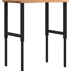 vidaXL Werkbank 80x60x(71,5-98) cm eikenhout lichtbruin