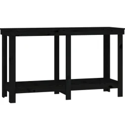 vidaXL werkbank 140x50x80 cm massief grenenhout zwart