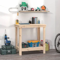 vidaXL Werkbank 80x50x80 cm massief grenenhout