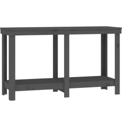 vidaXL Werkbank 140x50x80 cm massief grenenhout grijs