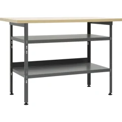 vidaXL Werkbank 120x60x85 cm staal grijs