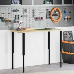 vidaXL Werkbankframes verstelbaar 2 st 55x(69-95,5) cm metaal zwart