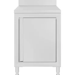 vidaXL Werktafel met kast commercieel 60x60x96 cm roestvrij staal