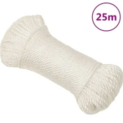 vidaXL Werktouw 3 mm 25 m polypropeen wit