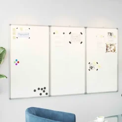 vidaXL Whiteboard magnetisch inklapbaar 120x80x1,7 cm aluminium
