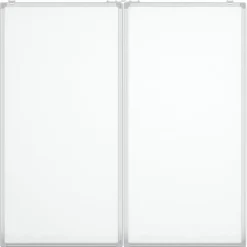 vidaXL Whiteboard magnetisch inklapbaar 80x80x1,7 cm aluminium