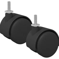 vidaXL Wielen 2 pcs Zwart 40,1 x 37,8 mm PP en IJzer