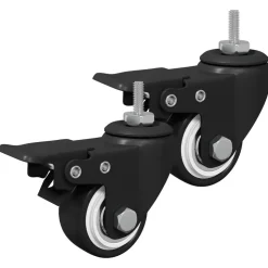 vidaXL Wielen 2 pcs Zwart M6 x 37 mm IJs en nylon