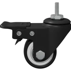 vidaXL Wielen 2 pcs Zwart M6 x 37 mm IJs en nylon