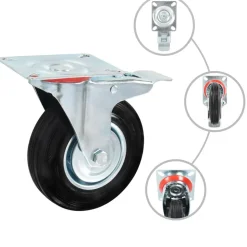 vidaXL Wielen 4 st 125 mm