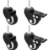vidaXL Wielen voor plantenbak 4 st 8x3,5x8 cm ijzer zwart