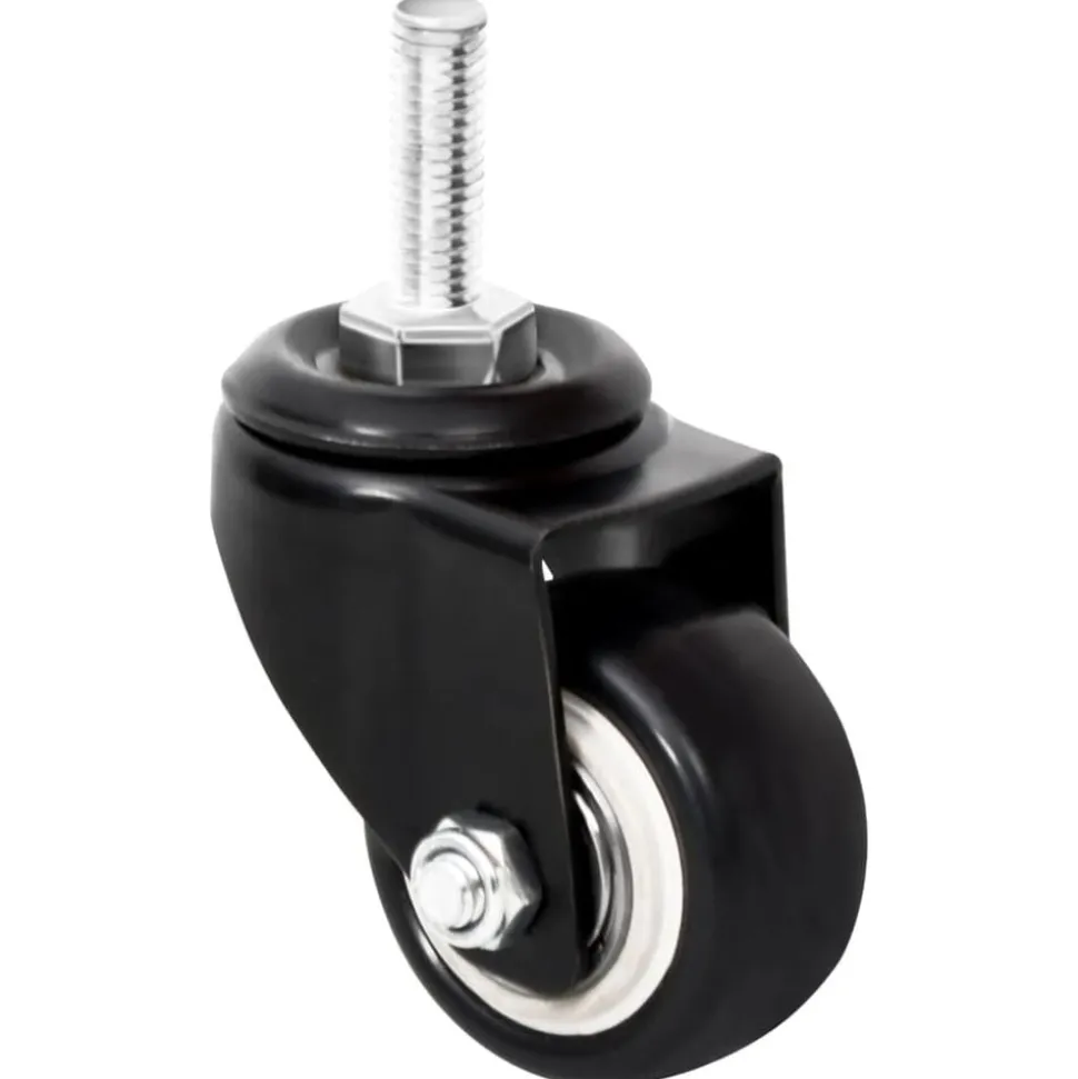 vidaXL Wielen voor plantenbak 4 st 8x3,5x8 cm ijzer zwart