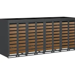 vidaXL Wieltjesbakopslag voor 4 bakken Antraciet 340 x 77.5 x 115.5 cm