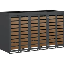vidaXL Wieltjesbakopslag voor 3 bakken Antraciet 340 x 77.5 x 115.5 cm
