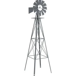 vidaXL Windmolen Grijs 84 x 68 x 245 cm IJzer