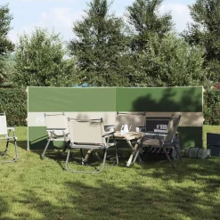 vidaXL Windscherm camping waterdicht 344x120 cm groen