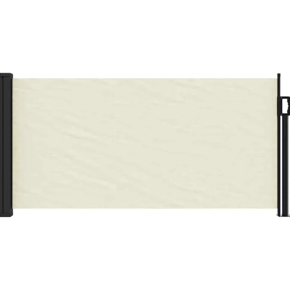 vidaXL Windscherm uittrekbaar 100x300 cm crèmekleurig