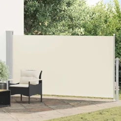 vidaXL Wind-/zonnescherm uittrekbaar 160x300 cm crèmekleurig