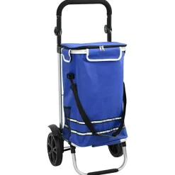 vidaXL Winkel trolley Blauw 36,5 x 46,5 x 100,5 cm Oxford stof