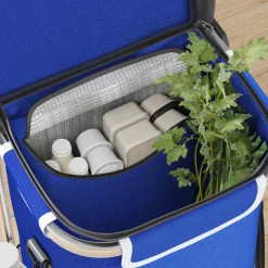 vidaXL Winkel trolley Blauw 36,5 x 46,5 x 100,5 cm Oxford stof