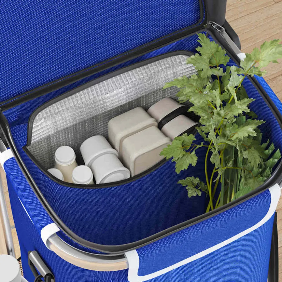 vidaXL Winkel trolley Blauw 36,5 x 46,5 x 100,5 cm Oxford stof