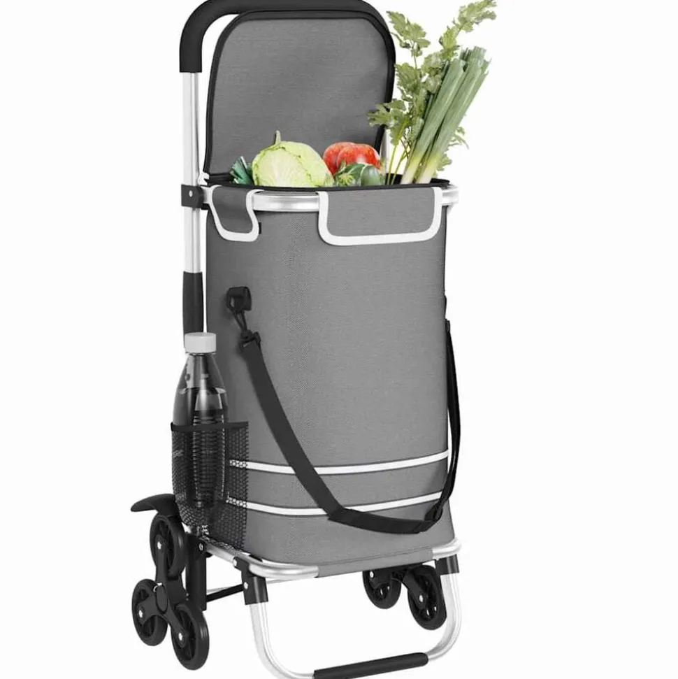 vidaXL Winkel trolley Grijs 47 x 39 x 100,5 cm Oxford stof