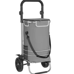 vidaXL Winkel trolley Grijs 36,5 x 46,5 x 100,5 cm Oxford stof