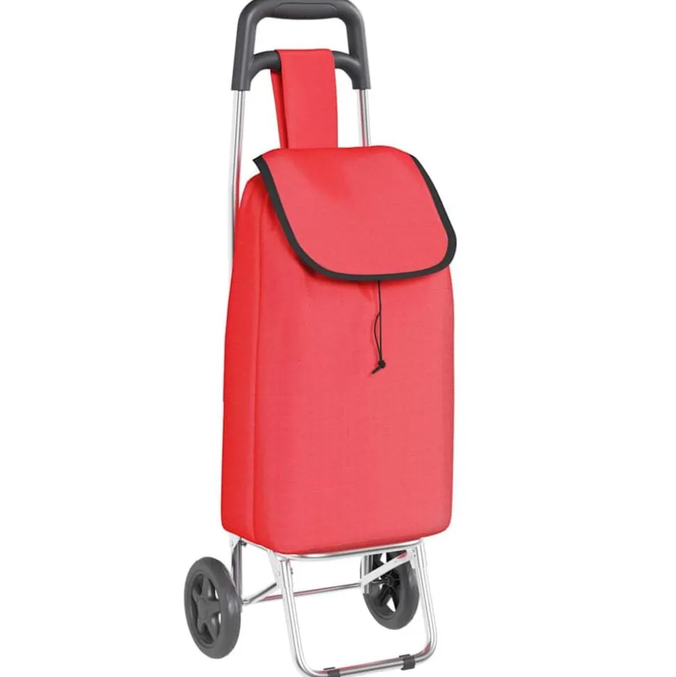 vidaXL Winkel trolley Rood 35 x 28 x 92 cm Oxford stof