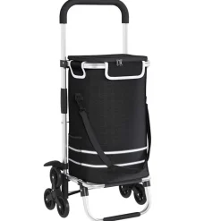 vidaXL Winkel trolley Zwart 47 x 39 x 100,5 cm Oxford stof