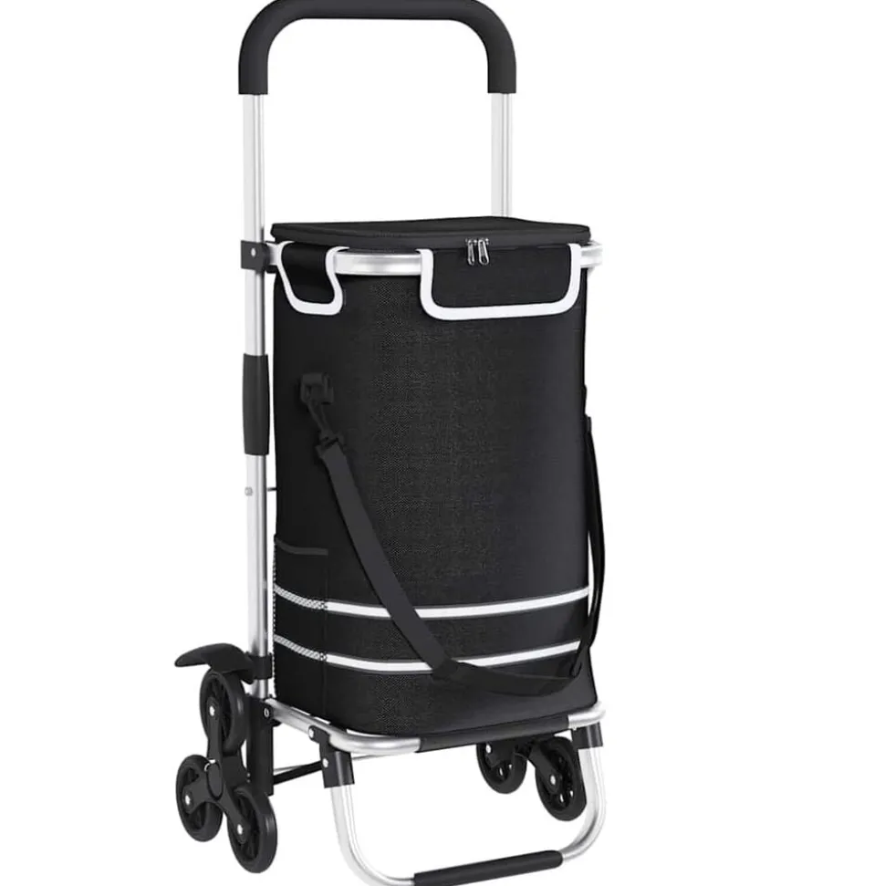 vidaXL Winkel trolley Zwart 47 x 39 x 100,5 cm Oxford stof