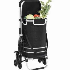 vidaXL Winkel trolley Zwart 47 x 39 x 100,5 cm Oxford stof